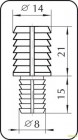 Kołki do montażu schodów na konstrukcji drewnianej / op:60szt